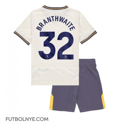 Camiseta Everton Jarrad Branthwaite #32 Tercera Equipación para niños 2024-25 manga corta (+ pantalones cortos)